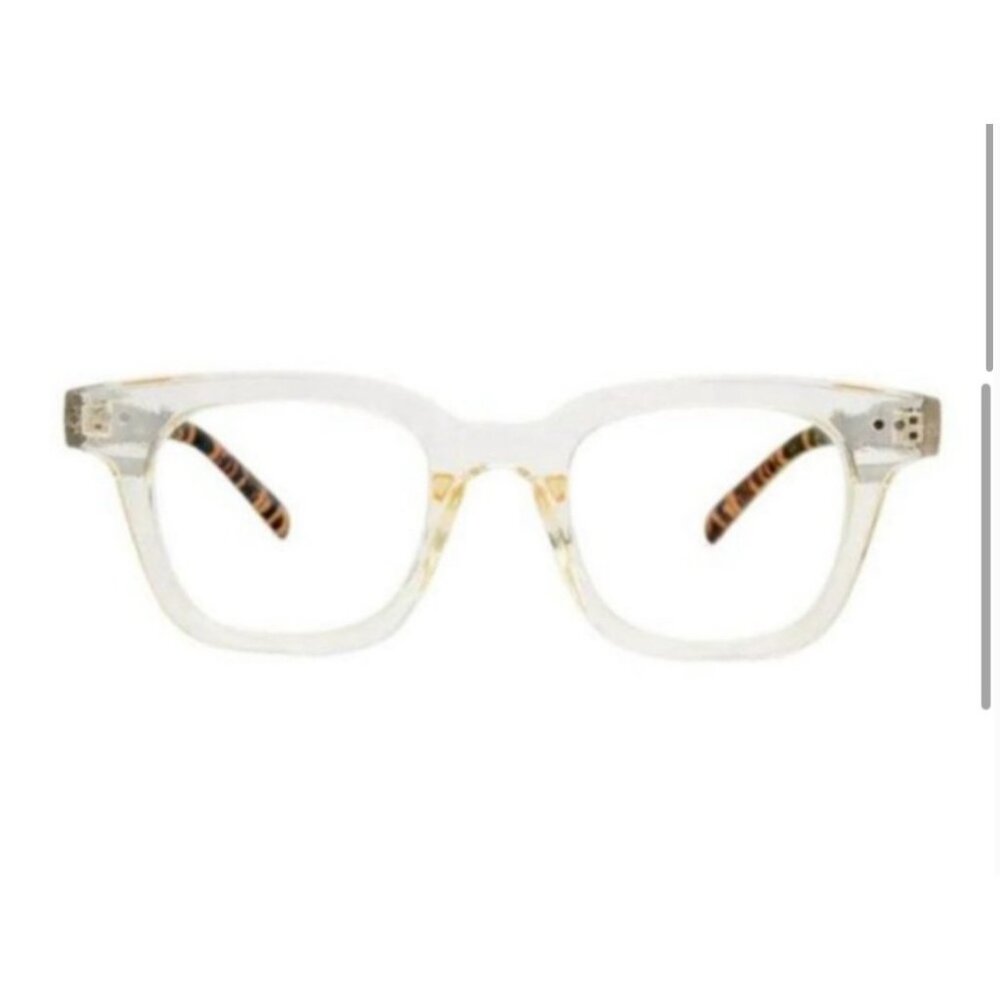 Rachel Zoe RZ Marnika Blue Light Blocker Fashion Glasses Womens Beige Animal Pri - Picture 12 of 12